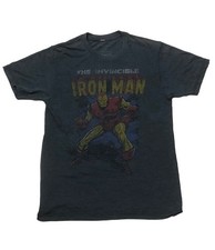 The Invincible IRON MAN  Marvel  Blue T Shirt