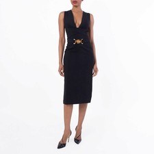Versace Medusa Biggie Midi Dress, Brand Size 36 ( US Size 0 )