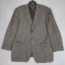 Canali Blazer Mens 50R XL Wool Silk Houndstooth Sport Jacket Suit Italy Made