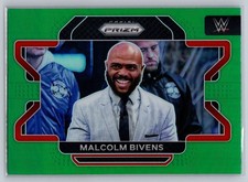 2022 Panini Prizm WWE Malcolm Bivens #85 Green Prizm Parallel NXT Manager
