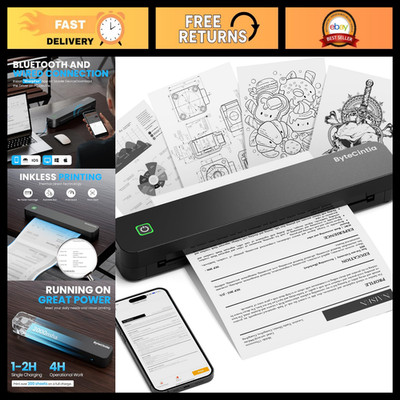 Wireless Portable Inkless Printer for Travel - Compact, Lightweight & Easy to Us