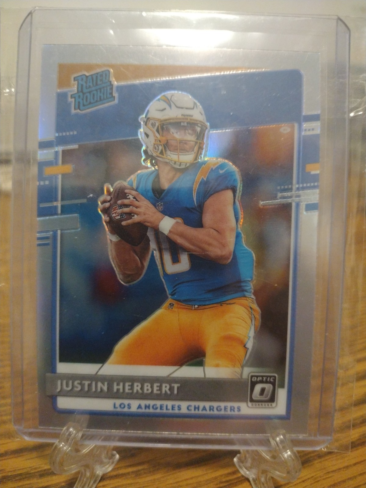 2020 Panini Donruss Optic - Rated Rookies Justin Herbert #153 Holo Prizm (RC)