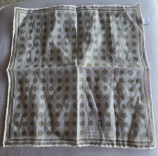 New ROBERT JENSEN Pocket Square Handkerchief 100 Linen Brown  Tan Made Italy