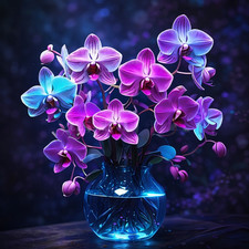Digital Image Picture Photo Wallpaper Background Desktop AI Art Orchid Flowers