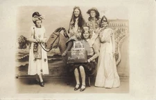 San Francisco CA Studio Prop Cliff House Women & Donkey RPPC Postcard COPY