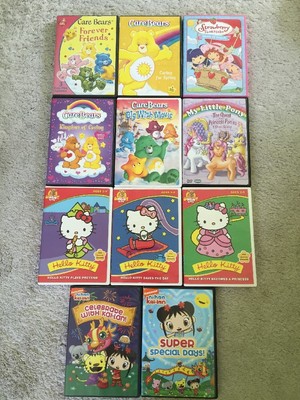 Lot Of 11 Children S Dvds Carebears My Little Pony Hello Kitty Ni Hao Kai Lan Ebay