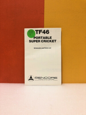 Sencore TF46 Portable Super Cricket Schematic & Parts List