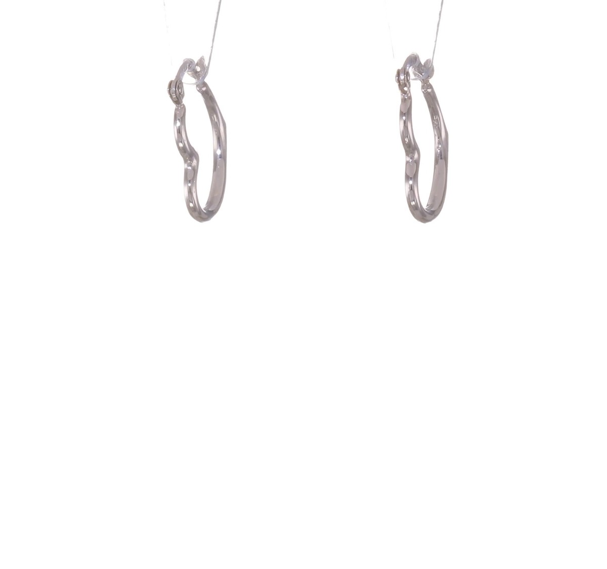 Gold Demi Pointe Heart Hoop Earrings - Hoop Earrings