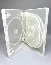 2 PCS TOP QUALITY 27MM MULTI 6 DISC DVD CASE, BOOKLET CLIP, SUPER CLEAR, BQJ6