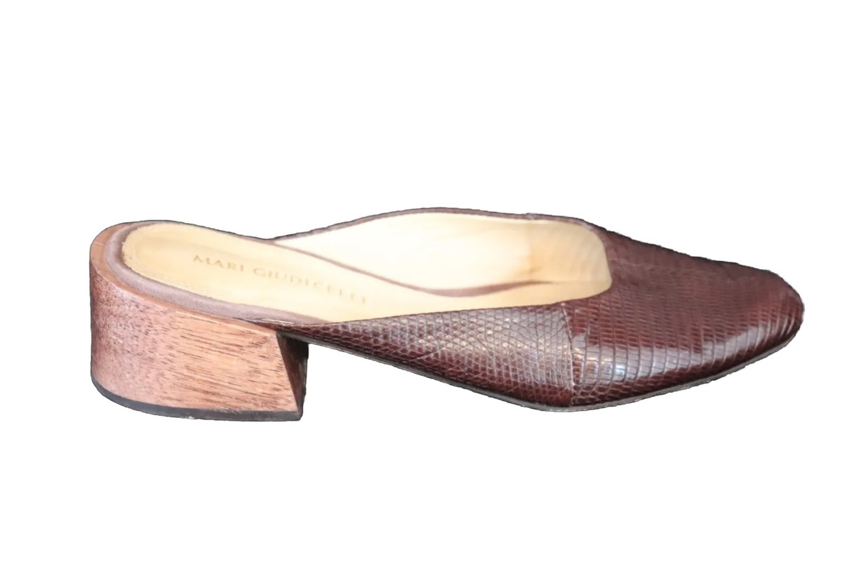 L'Appartement　MARI GIUDICELLI MULE Mari Giudicelli Women's Size 38 US 7.5 Brown Leblon Mules