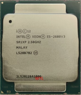 Intel Xeon E5-2680 V3 LGA 2011-3 Server CPU Processors SRIXP 2.50GHz 12 Core