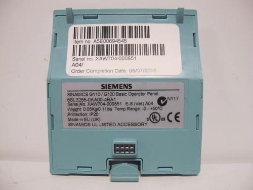 Siemens SINAMICS G110 G120 6SL3255-0AA00-4BA1 Basic Operator Panel 6SL32550AA00 - Picture 3 of 6