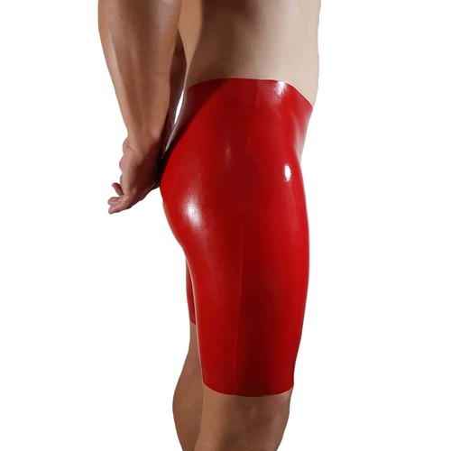 Latex Rubber Shorts Short Pants Trousers Red (one size - Picture 2 of 7