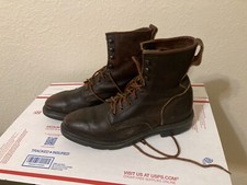 MADE IN USA RED WING VINTAGE DISTRESSED BROWN LEATHER WESTERN COWBOY BOOTS 9.5 B