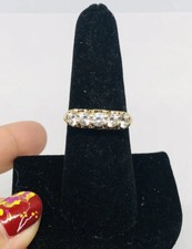 Vtg .925 Sterling Silver Clear CZ Cubic Zirconia Love Heart Ring 4.1g - Sz 9