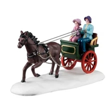 LEMAX Winter Carriage Ride Holiday Village Carnival Accent