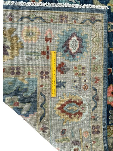 8x10 Blue Hand made Traditional Living Area Rugs, Oriental Floor Carpet - Picture 7 of 10