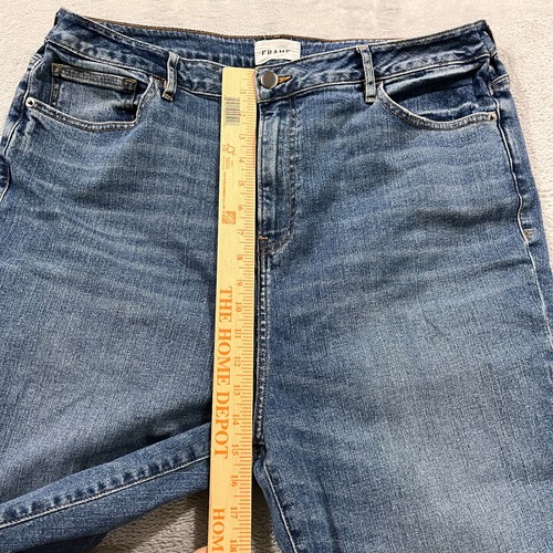 Frame Le Crop Mini Boot Jeans Women's 34 Light Wash Denim READ - Picture 7 of 11