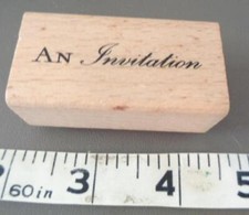 An Invitation Rubber Stamp Scrapbooking Cards