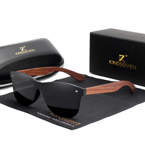 KINGSEVEN Natural Wooden Sunglasses Men Polarized Fashion Original Sun Glasses - Picture 4 of 13