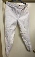 Royal Highness Full Seat Breech 38L White GUC Dressage Jumper Schooling