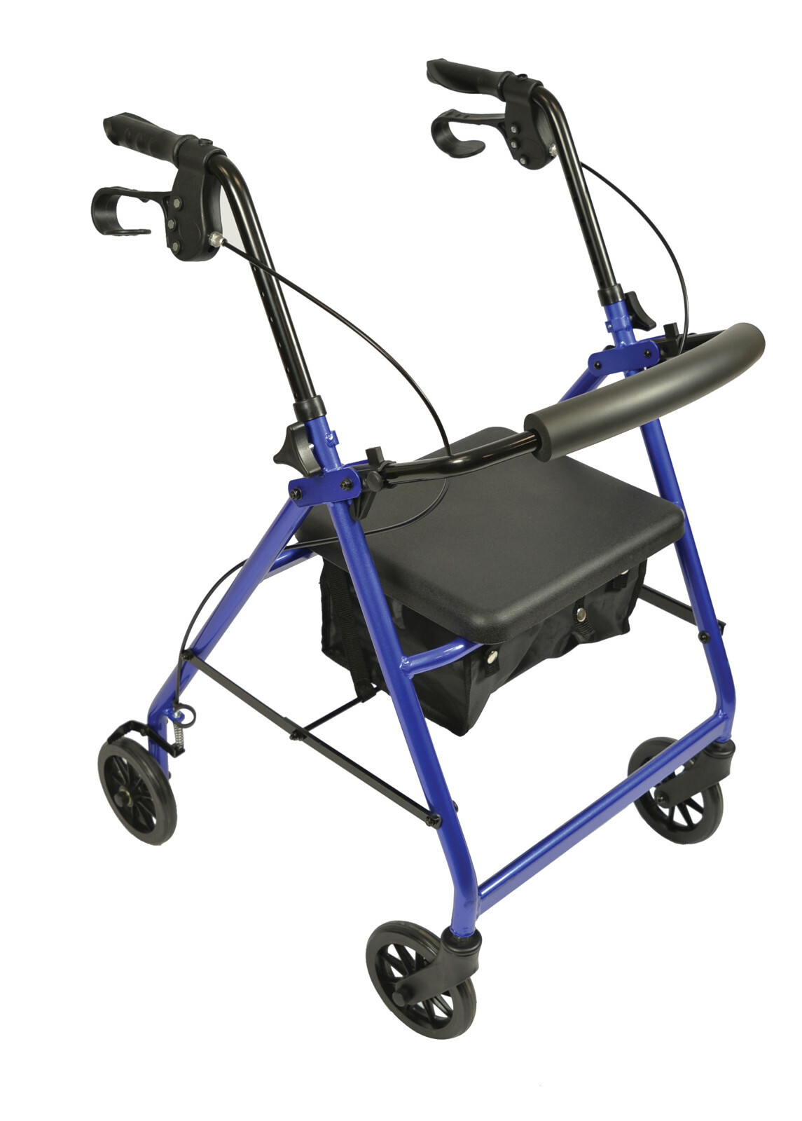 Rollator 4 roues pliable pour les courses et balades en ville avec cabas inclus