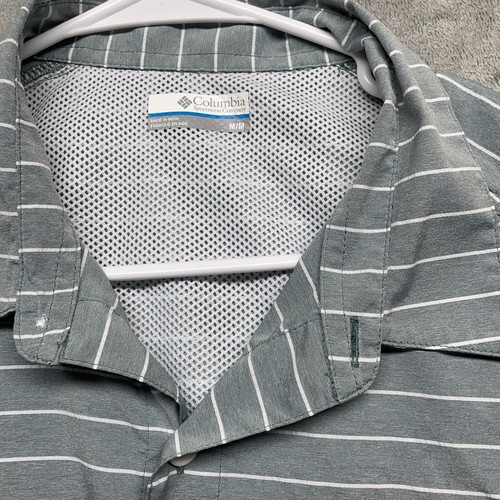 Columbia Shirt Mens M Omni Shade Short Sleeve Button Fishing Vented PFG - Picture 2 of 7
