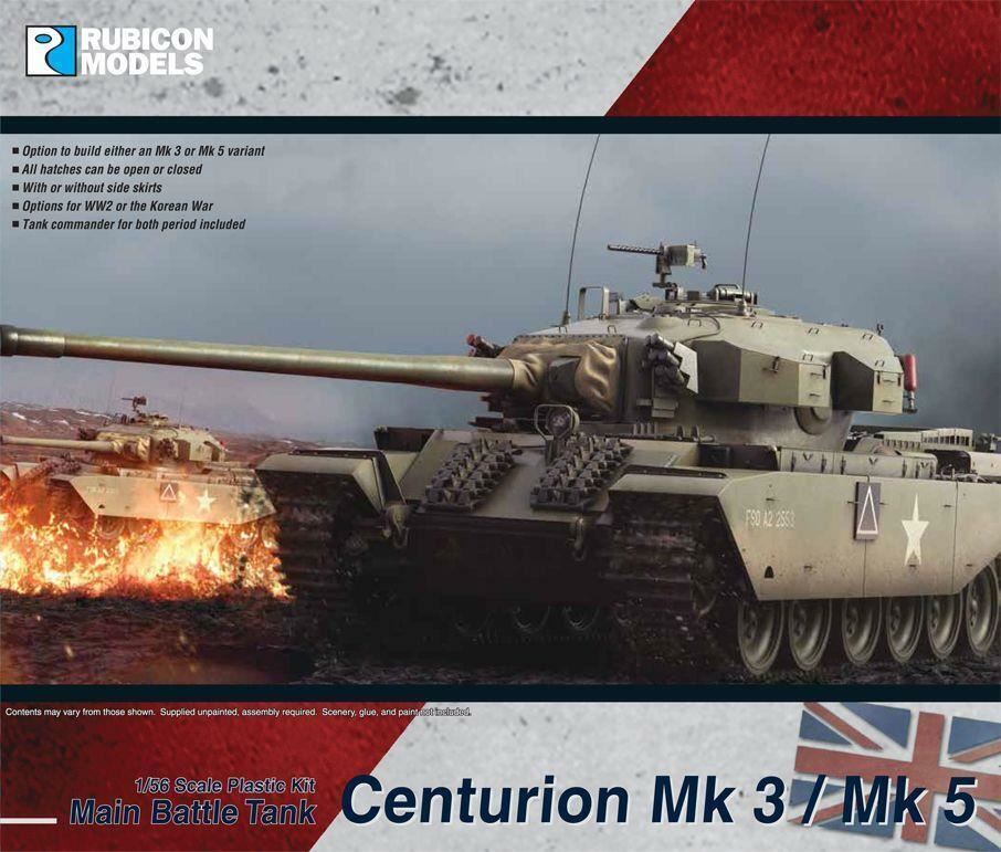 Centurione Mbt Mk 3/Mk 5 1/56 Plastica Kit Rubicon 280104