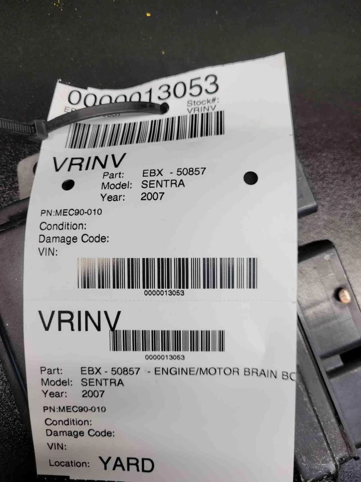 ✅ 2007 NISSAN SENTRA МОДУЛЬ УПРАВЛЕНИЯ ДВИГАТЕЛЕМ PN:MEC90-010 OEM - Изображение 3 из 3