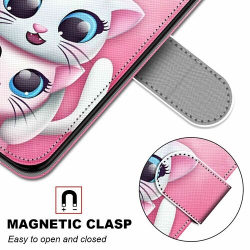 For iPhone 11 12 13 14 15 16 Pro Max XR 6 7 8 SE 2020 Love Cat Wallet Phone Case - Picture 7 of 12