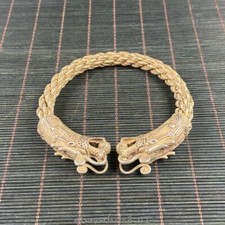 Collectible Tibetan silver Handmade Statue dragon Bracelet