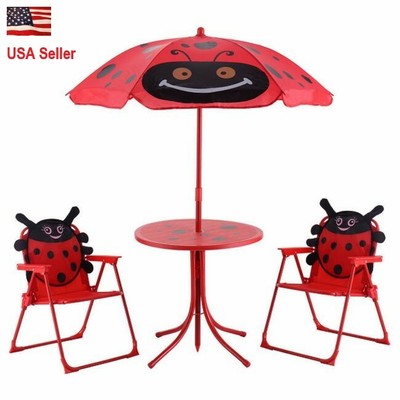 childrens fold up table and chair set