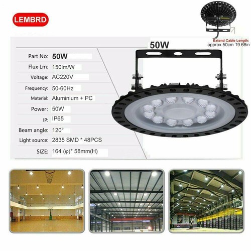 50W-800W UFO LED Hallenbeleuchtung Industrielampe High bay Hallenstrahler Lampe - Bild 27 von 33