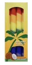 Aloha Bay - Rainbow Themed Unscented 9" Tapers Candles, 4 Pack - Coconut Wax