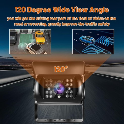 7" Split Screen Monitor 2X 4PIN IR CCD Rear View Backup Camera For Truck Rv Van - Picture 17 of 24