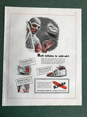 Rescue Plane Drops Inflatable Raft to Downed Pilot WWII Ad | eBay