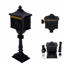 Mail Box Heavy Duty Mailbox Post Box Security Cast Aluminum Letter Box Pedestal