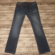 Guess Size 12 Girls Jeans Daredevil Skinny Leg Mid Rise Blue Zipper Denim