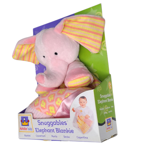 NEW Manhattan Toy Company Elephant Blankie Lovie Plush Security Blanket RARE - Picture 4 of 5