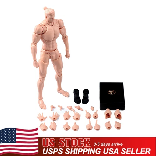 US Romankey X COWL 1:12 Yellow Flexible Jointed 6" Male Action Figure Head Body
