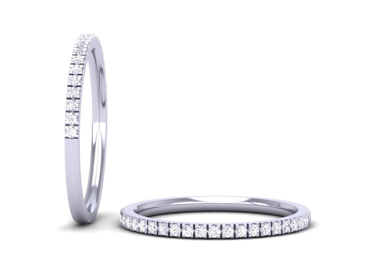 0.20carat Round Brilliant Cut Diamond Half Eternity Wedding Ring in 950 Platinum 0.20carat Round Brilliant Cut Diamond Half Eternity Wedding Ring in 950 Platinum