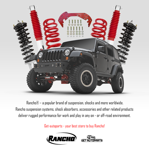 Kit of 4 Rancho 4" Lift Front& Rear RS5000X shocks for Ford Expedition 97-02 4WD - Picture 4 of 4