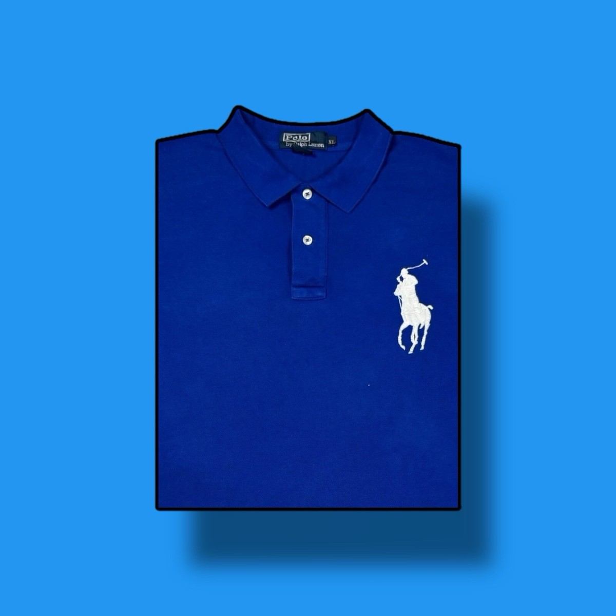 Vintage Polo Ralph Lauren Mens Size XL Big Pony # 3 Royal Blue