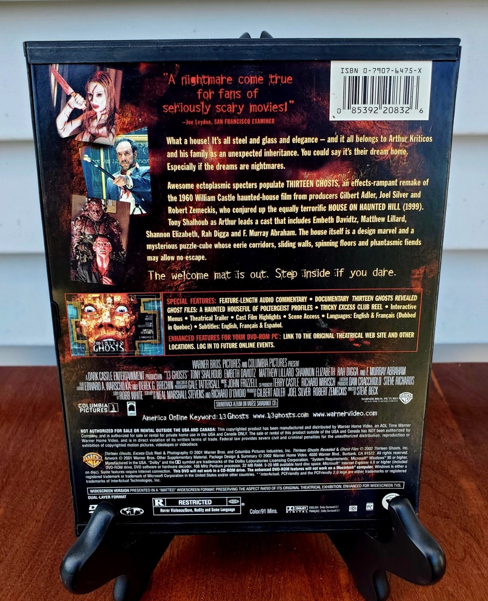 Thirteen Ghosts DVD, 2001 Tony Shalhoub DVD Horror - Misery