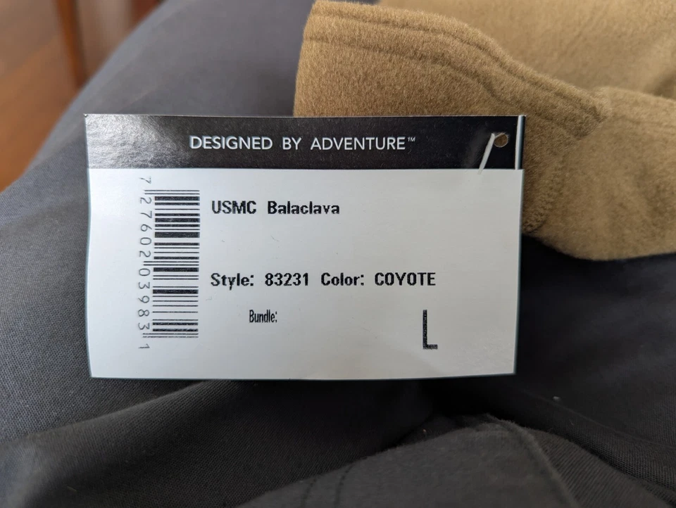 Outdoor Research O USMC Pasamontañas 83231 Máscara Facial Sombrero GRANDE Coyote NUEVO CON ETIQUETAS Foto 4 de 4
