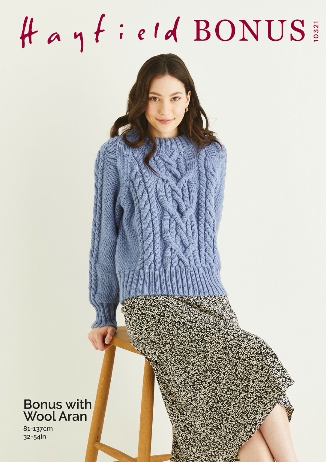 Hayfield Bonus Aran Knitting Pattern - 10321 Sweater