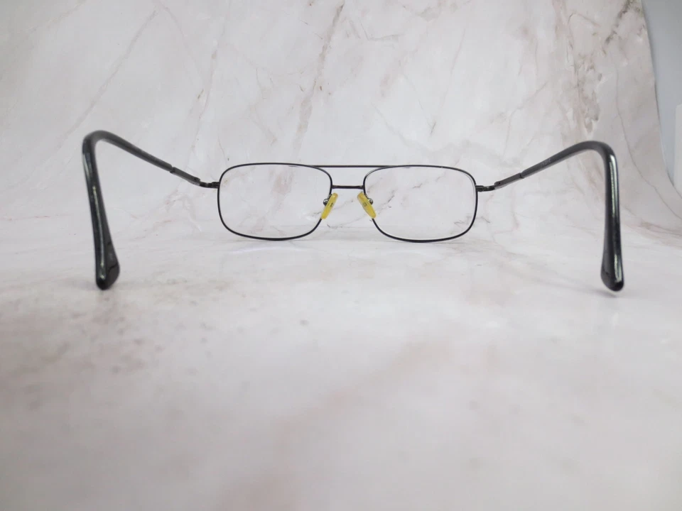 Indie Mark Pewter Eyeglasses Frame Men's Gray Metal Full Rim Rectangle 56-17-145 - Imagem 4 de 4