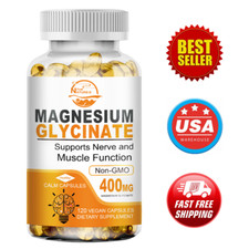 Nature's Live High Absorption Magnesium Glycinate 400 mg, 120 Capules Non-GMO