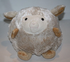 Animal Alley Chubby Fat Easter Lamb 10" Beige Plush Stuffed Short Feet Soft Toy