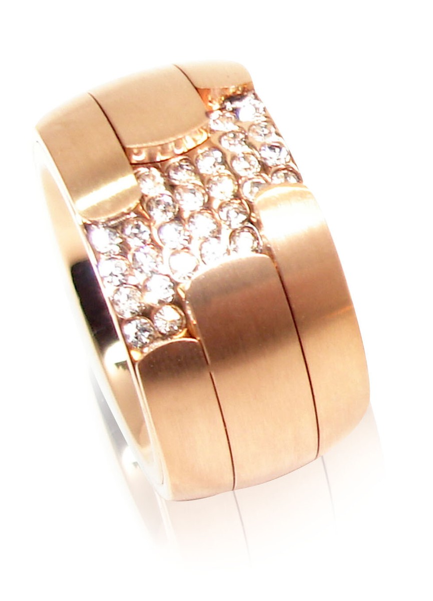 Acquista BELLA BOX Donna Regola Taglia Anello Con Zircone Rosa Donne Fine Gioielli Argento - Foto 4